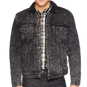 Levi's Sherpa Trucker Jacket- Black Snow